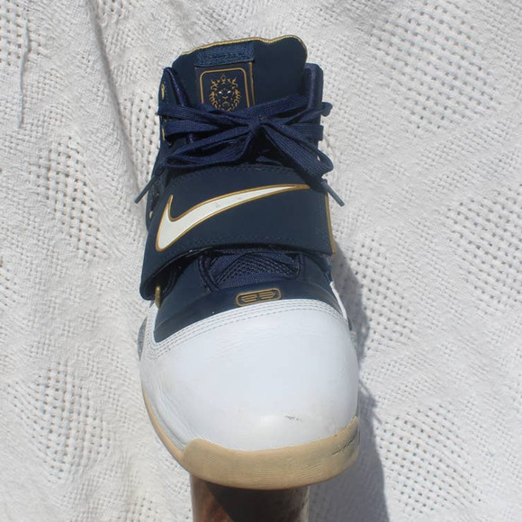 Nike Lebron Zoom Soldier Dunkman Navy Blue White Size 10.5 - Picture 6 of 10
